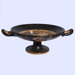 God Dionysus and Satyr Greek Red Figure kylix 2